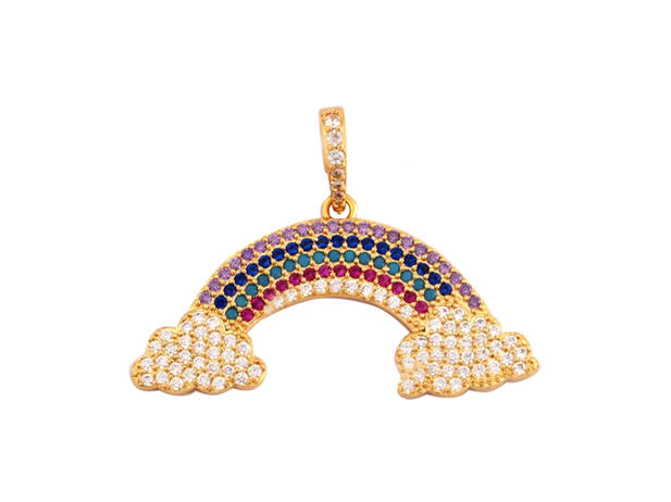 rainbow bag charm