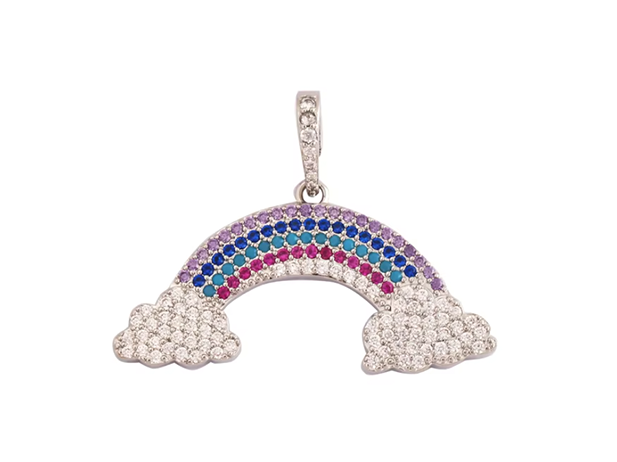 rainbow bag charm