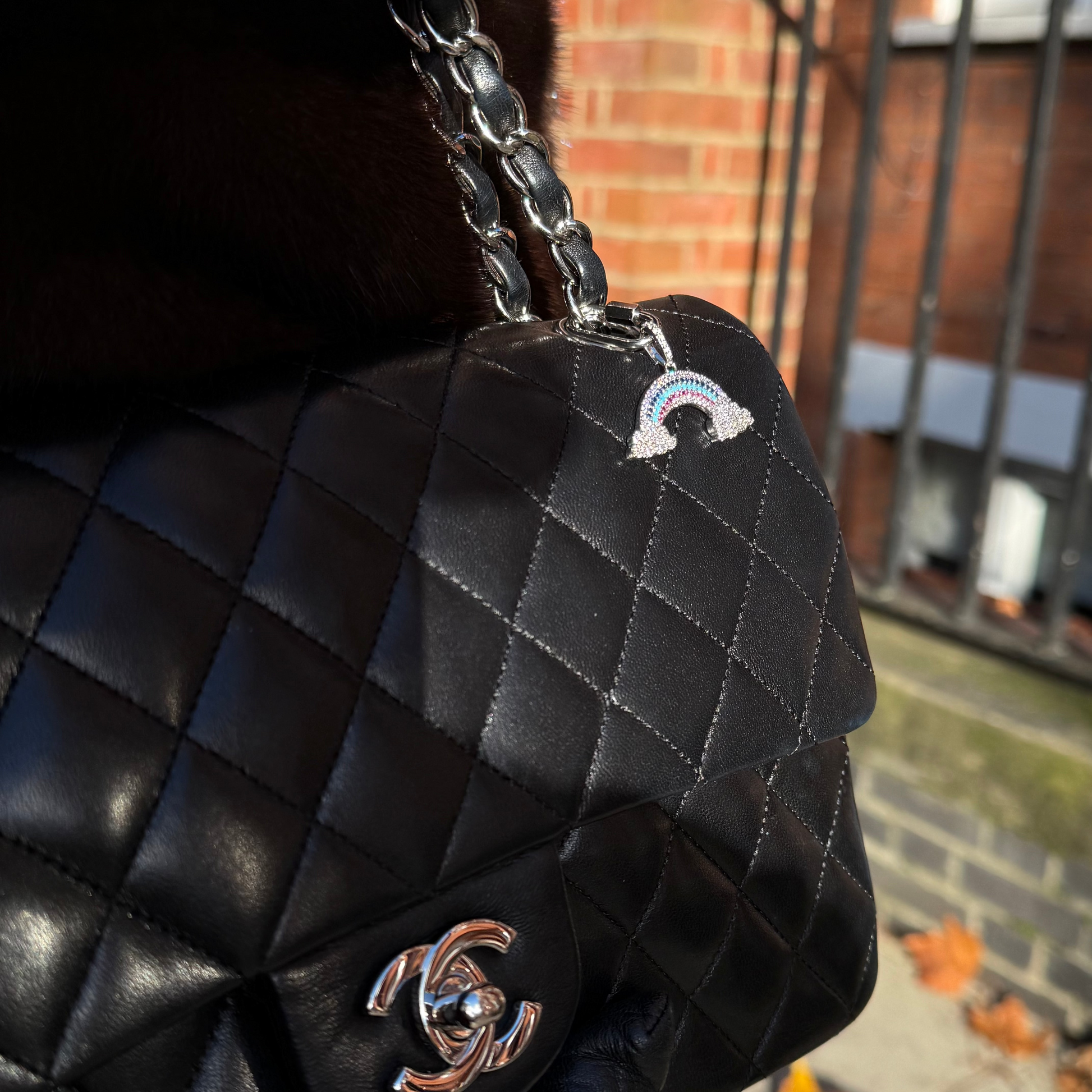Chanel classic flap bag charm bag charms